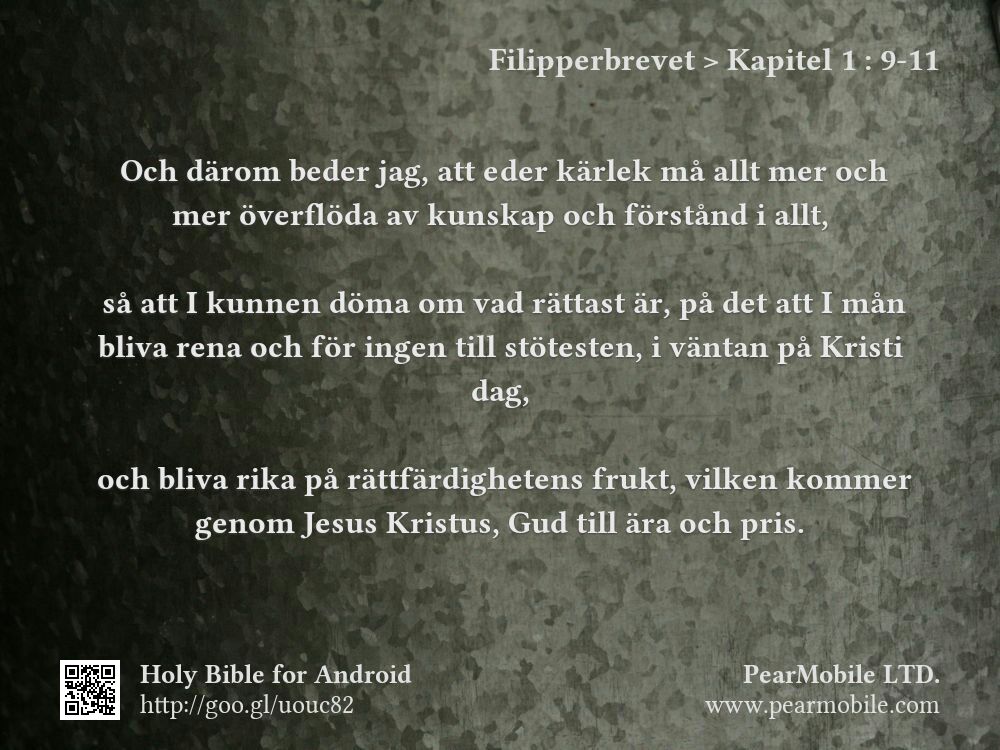 Filipperbrevet, Kapitel 1:9-11
